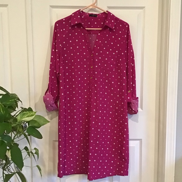 The Limited, Pink polka dot dress, size 8 - Picture 5 of 11